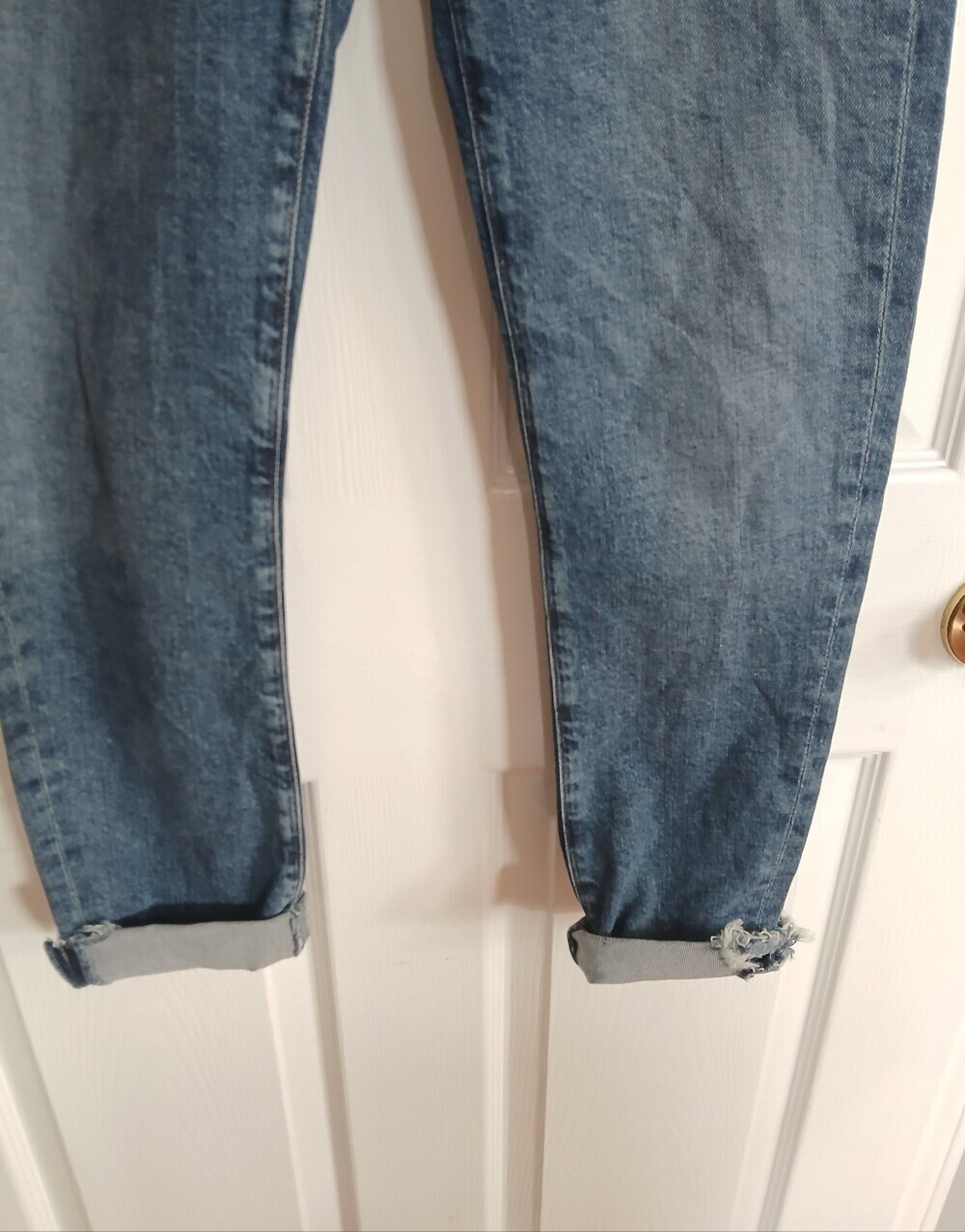 Agolde Medium Blue Distressed Boyfriend Jeans Comfort Casual Basic - Picture 2 of 7